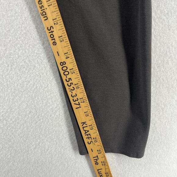 EILEEN FISHER Leggings M Stretch Organic Cotton Jersey Cropped Pull On Gray USA - Picture 10 of 12